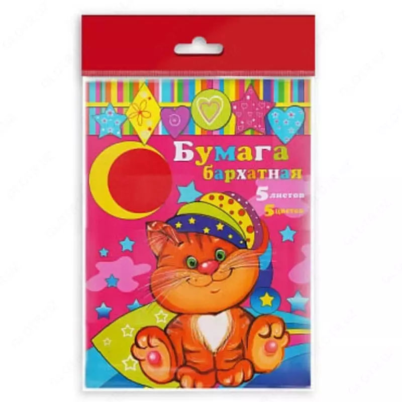 Цветная бумага "Феникс+" 210 х 297 мм (5 листов) Арт. - 24403