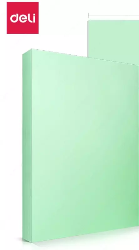 Qog'oz "Deli", A4, och yashil (100 varaq) Art. - 7757-gn