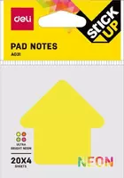 Стикеры - закладки для записей (клеевые) "Deli" 76 х 76 мм (Арт. - 03102-EA) Цв. неон Только в розницу