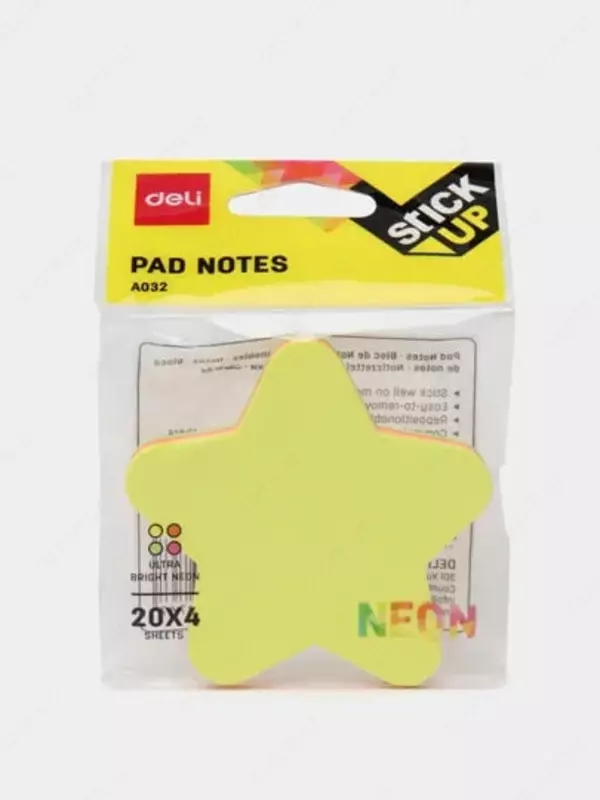 Стикеры - закладки для записей "Deli", неоновые цвета (Арт. - 03202-EA)