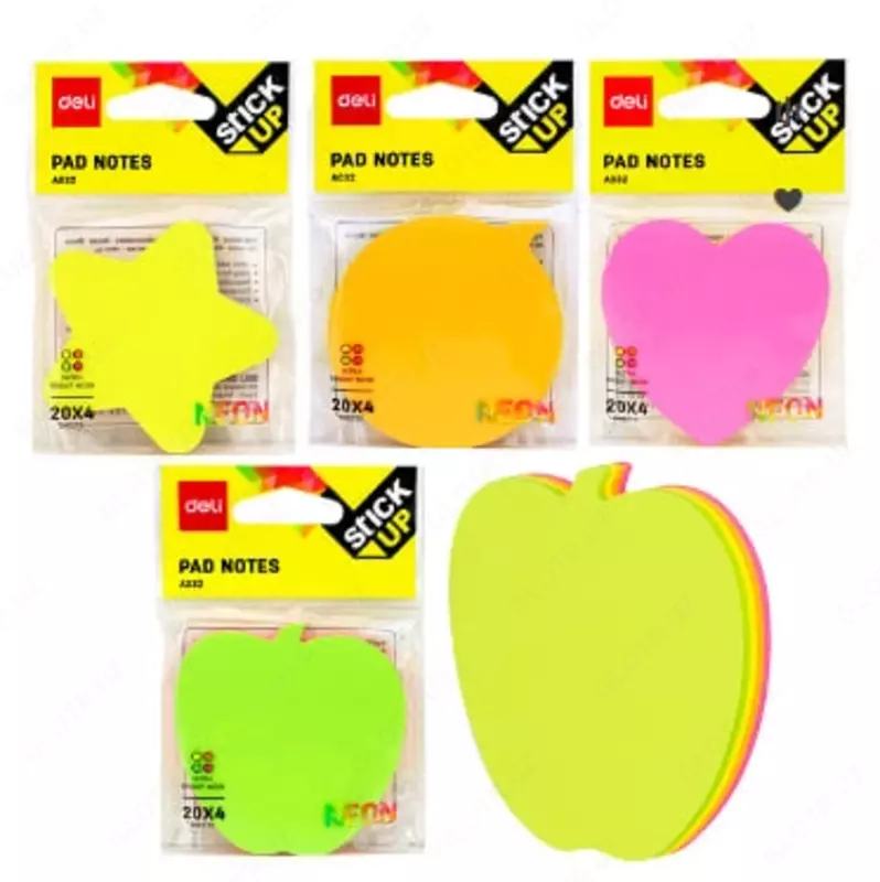 Стикеры - закладки для записей "Deli", неоновые цвета (Арт. - 03202-EA)