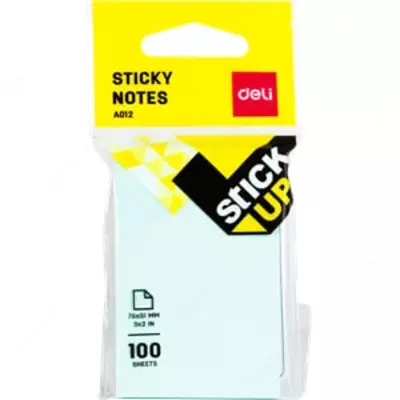 Самоклеящаяся бумага для записей "Deli" 51 х 76 мм, 100 л. (Арт. - 01202-EA) Цв. ассорти