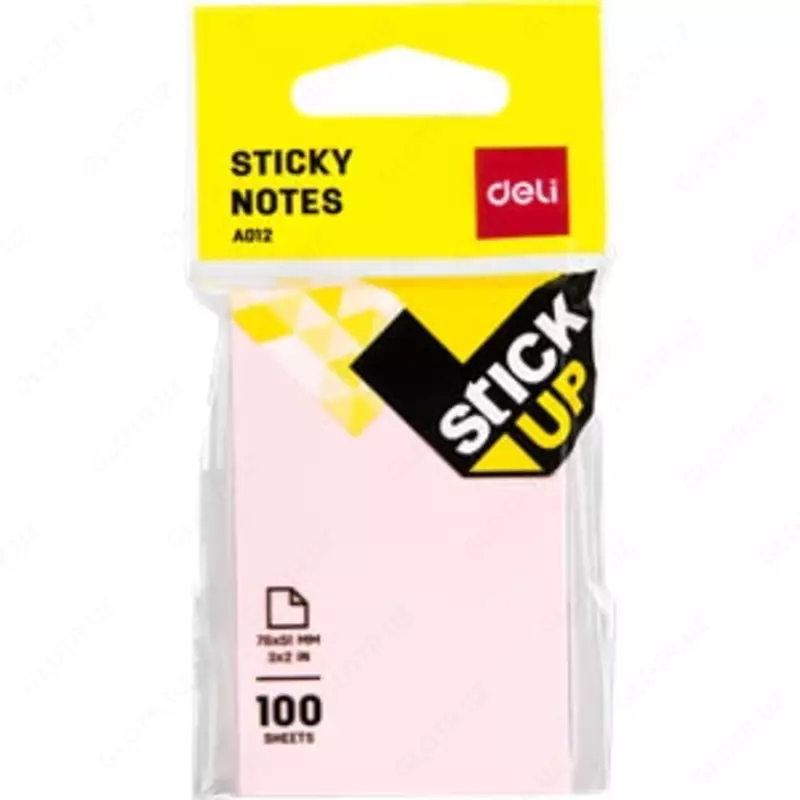Самоклеящаяся бумага для записей "Deli" 51 х 76 мм, 100 л. (Арт. - 01202-EA) Цв. ассорти