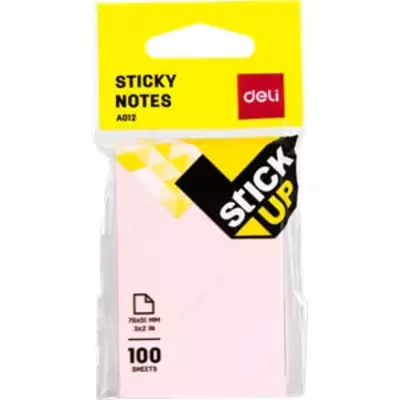 Самоклеящаяся бумага для записей "Deli" 51 х 76 мм, 100 л. (Арт. - 01202-EA) Цв. ассорти
