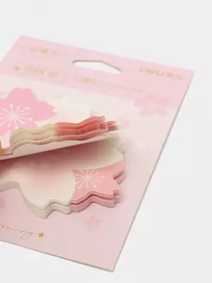 Самоклеящаяся бумага для записей "Deli Сакура" 76 х 76 мм (Арт. - 21554)