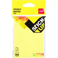 Самоклеящаяся бумага для записей "Deli" цв. неон