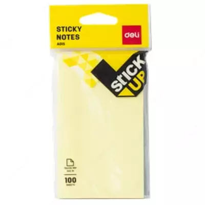 Самоклеящаяся бумага для записей "Deli" цветная, 76 х 126 мм (Арт. - 01502-EA)