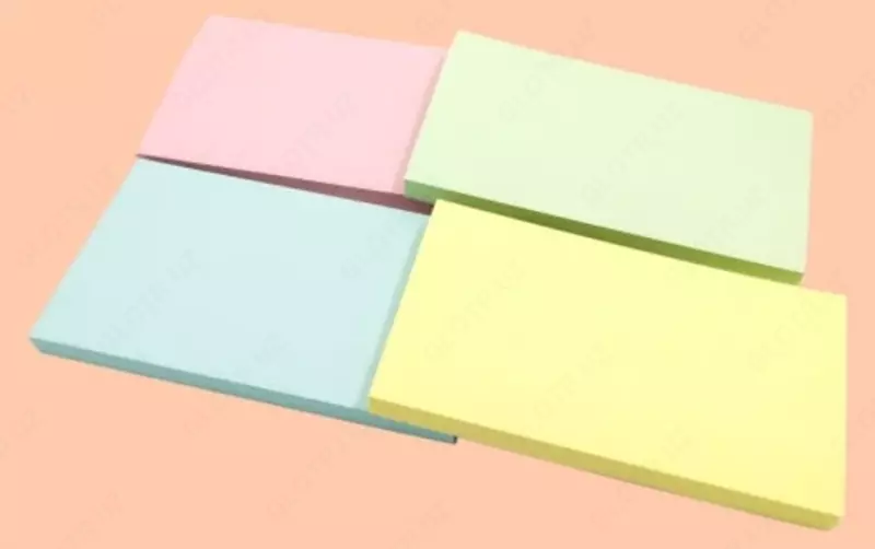 Самоклеящаяся бумага для записей "Deli" цветная, 76 х 126 мм (Арт. - 01503-EA)