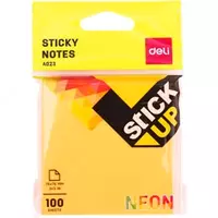 Самоклеящаяся бумага для записей "Deli" 4 неоновых цв.