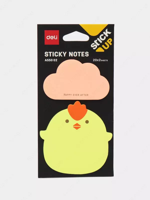 Самоклеящаяся бумага для записей "Deli Animals" 76 х 76 мм, 20 л. х 2 (Арт. - 55002-EA)