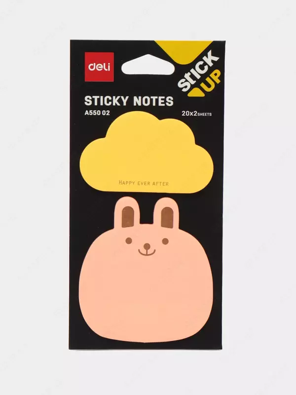 Самоклеящаяся бумага для записей "Deli Animals" 76 х 76 мм, 20 л. х 2 (Арт. - 55002-EA)