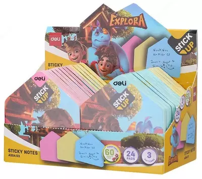 Стикеры - закладки для записей "Deli EXPLORA" 76 х 83 мм (Арт. - 55403-EA)