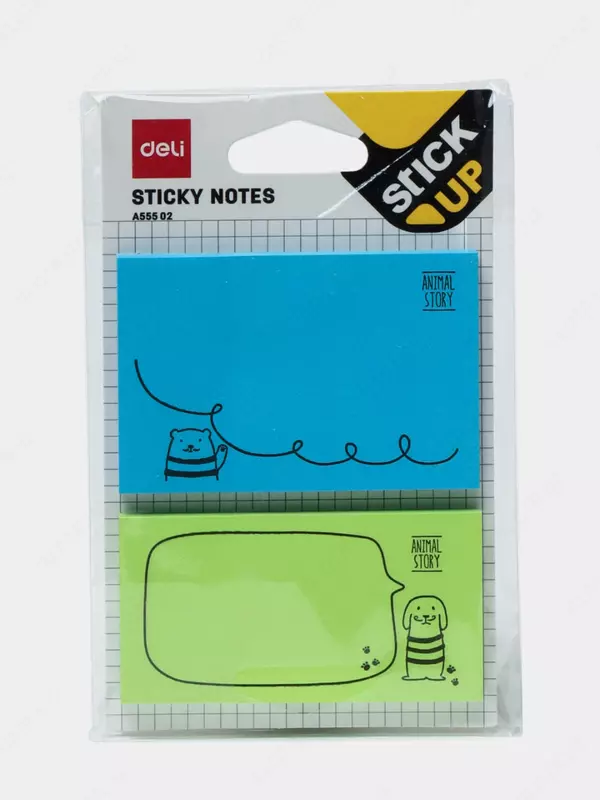 Стикеры - закладки для записей "Deli" цветные, 76 х 95 мм (Арт. - 55502-EA)