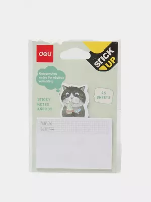 Стикеры - закладки для записей "Deli" белые, 76 х 84 мм (Арт. - 55902-EA)