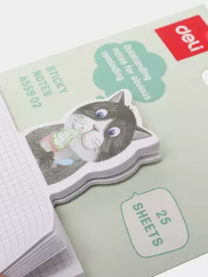 Стикеры - закладки для записей "Deli" белые, 76 х 84 мм (Арт. - 55902-EA)