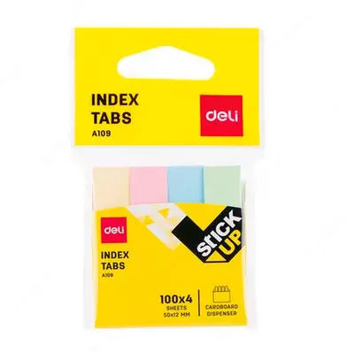 Индекс - закладки для записей "Deli" цветные, 50 х 12 мм (Арт. - 10902-EA)