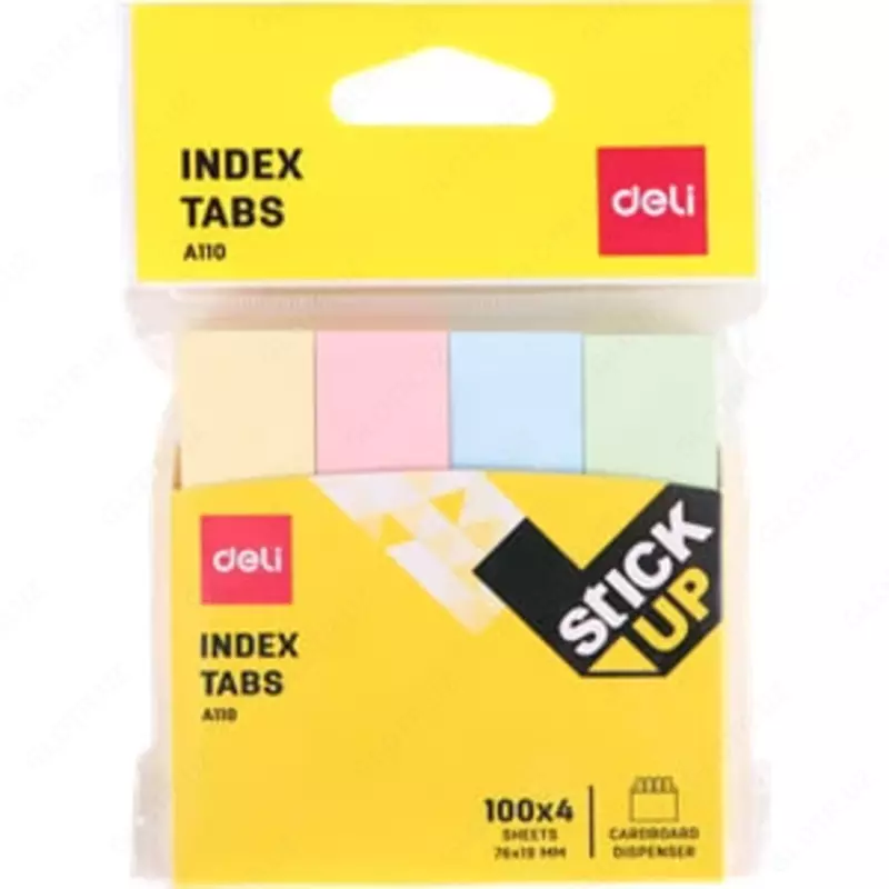 Indeks - yozuvlar uchun xatcho'plar "Deli" rangi, 76 x 19 mm (Art. - 11002-EA)