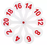 Веер "СТАММ" Касса цифр от 1 до 20 прямой и обратный счет (Арт. - ВК15)