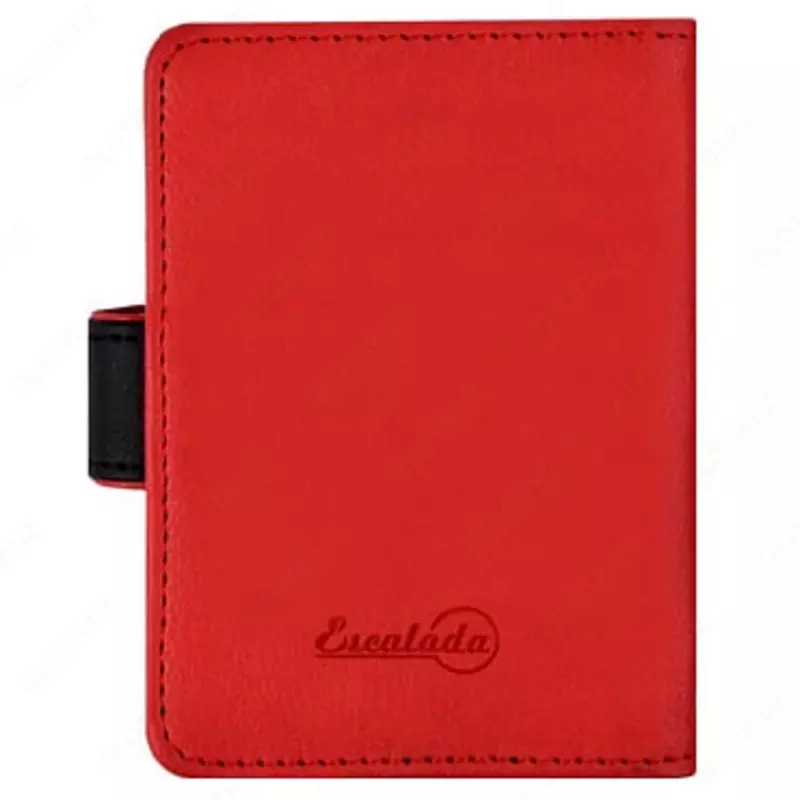 Визитница "Феникс+" 110 х 80 мм, 16 карманов (Черный/Красный Наппа) Арт.-45953