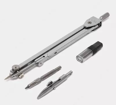 Чертежная Готовальня "Deli" пенал, 4 предмета (Арт.-8603)