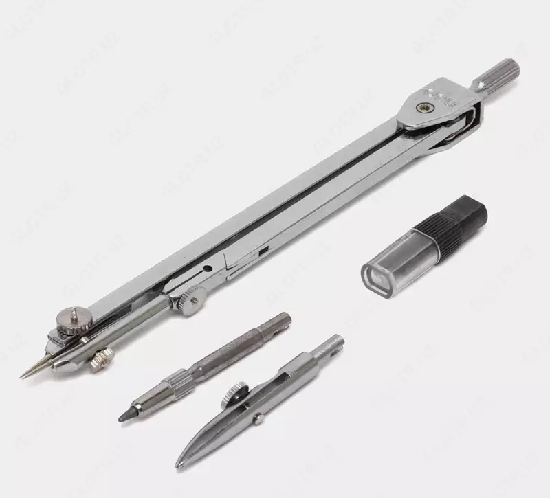 Чертежная Готовальня "Deli" пенал, 4 предмета (Арт.-8603)