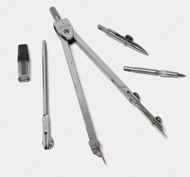 Чертежная Готовальня "Deli" пенал, 5 предметов (Арт.-8604)