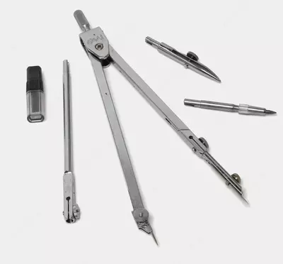 Чертежная Готовальня "Deli" пенал, 5 предметов (Арт.-8604)