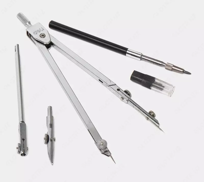 Чертежная Готовальня "Deli" пенал, 5 предметов (Арт.-8605)