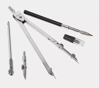 Чертежная Готовальня "Deli" пенал, 5 предметов (Арт.-8605)