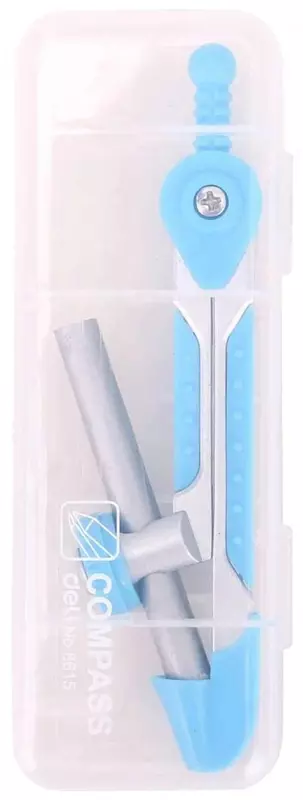 Готовальня с циркулем "Козья ножка" "Deli" пенал (Арт.- 8615)