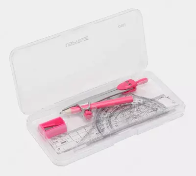 Чертежная Готовальня "Deli Uspire" пенал, 7 предметов (Арт.-600-H)