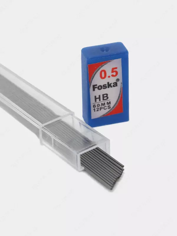 Сменный Грифель 0.5 мм "Foska" НВ, пенал, 12 шт (Арт.-9001-0,5-SX)