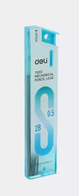 Сменный Грифель 0.5 мм "Deli" 2В, цв. пенал, 20 шт (Арт.-7003)