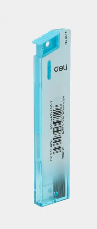 O'zaro almashtiriladigan qo'rg'oshin 0,5 mm "Deli" 2B, kol. qalam qutisi, 20 dona (m.-7003)