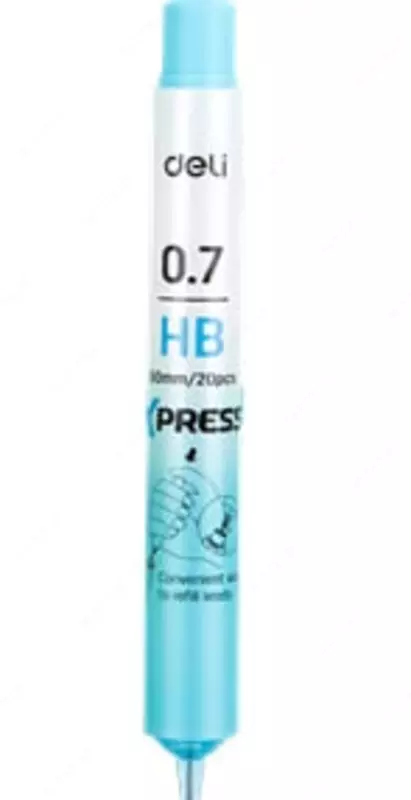 O'zgaruvchan qo'rg'oshin 0,7 mm "Deli" HB, kol. qalam qutisi, 20 dona (Art.-67500-WU)