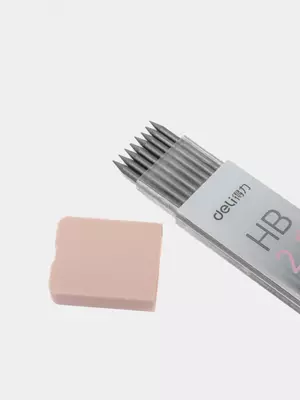 Сменный Грифель 2 мм "Deli" НВ, цв. пенал, 8 шт (Арт.-58803)