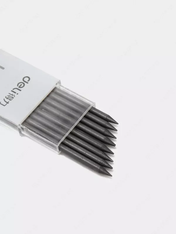 O'zaro almashtiriladigan qo'rg'oshin 2 mm "Deli" HB, kol. qalam qutisi, 8 dona (58803-modda)