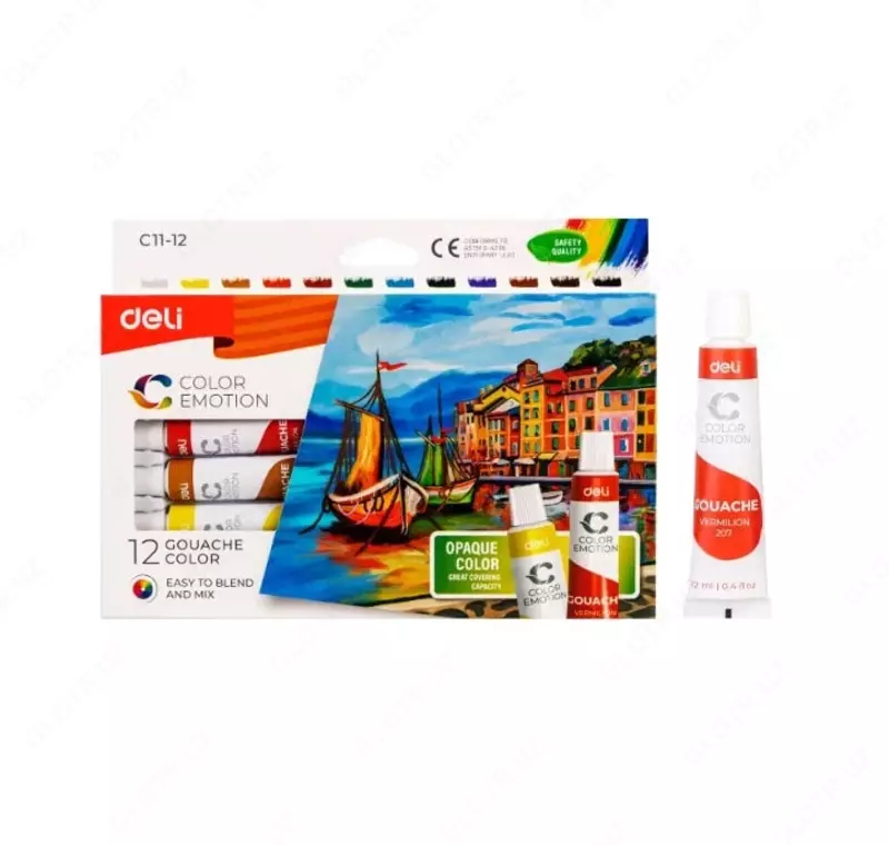 Rangli gouache "Deli" naychasi 12 ml. (12 rang) Art. - 11-12-C