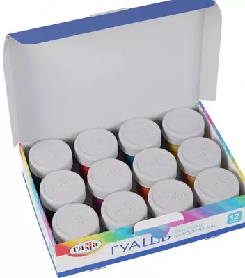 Цветная гуашь Гамма "Классическая" баночка 20 мл. (12 цветов) Арт. - 22103012
