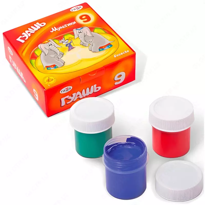 Rangli gouache Gamma "Multfilmlar" bankasi 20 ml. (9 rang) Ref. - 221031