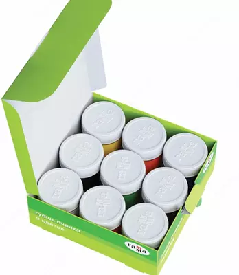 Цветная гуашь Гамма "Пчелка" баночка 20 мл. (9 цветов) Арт. - 221014_9