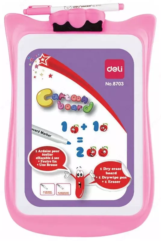 Белая магнитно-маркерная доска "Deli" 20.6 х 30.3 см (Арт. - 8703)