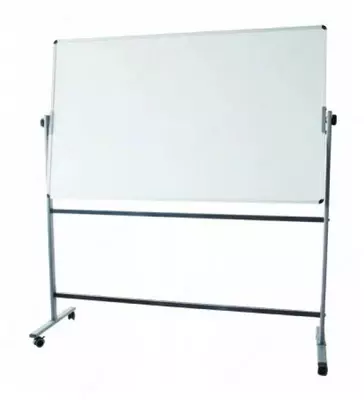 Rolikli tayanch ustidagi oq magnit doska "Deli", 90 x 120 sm (m. - 7882)