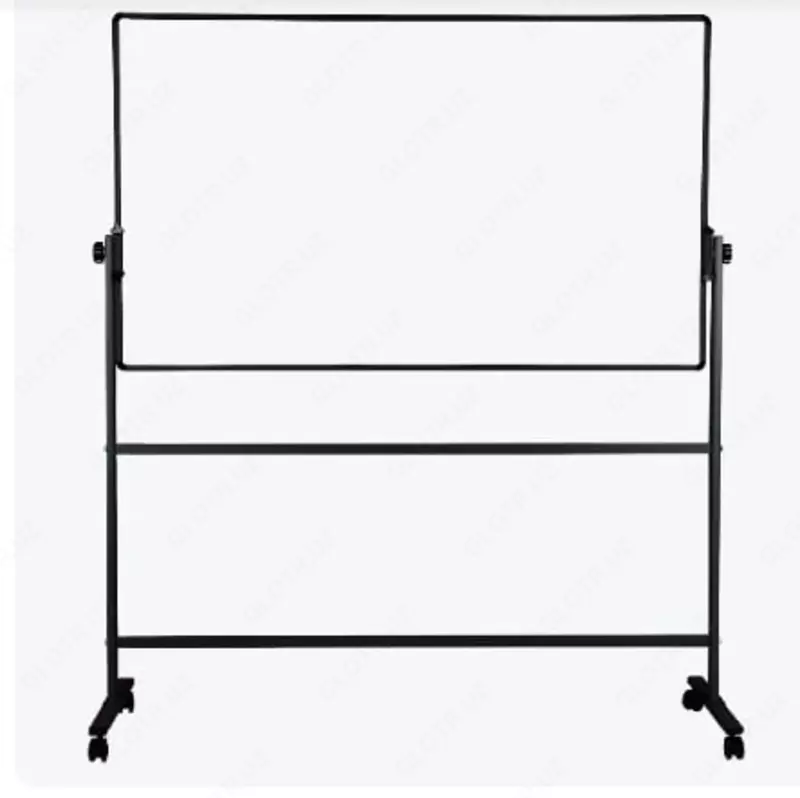 Rolikli tayanchdagi oq magnitli "Deli" doska, 90 x 180 sm (m. - 7884)