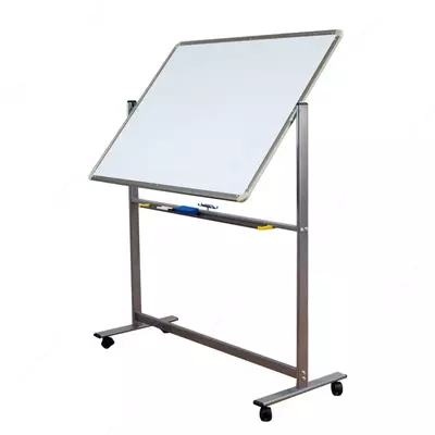 Rolikli tayanch ustidagi oq magnit doska "Deli", 90 x 150 sm (Art. - 162-EV)