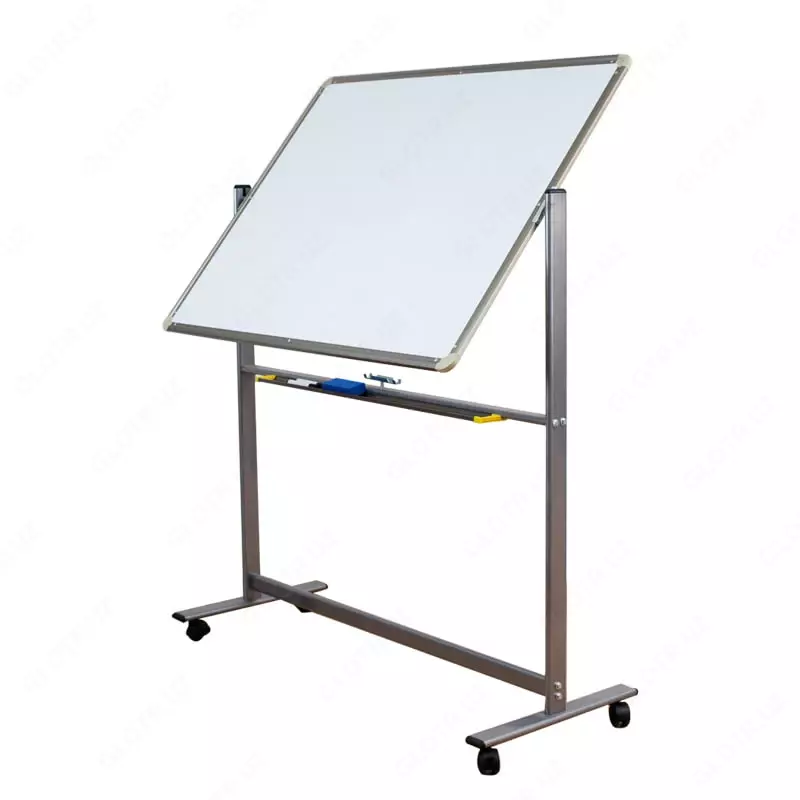 Rolikli tayanch ustidagi oq magnit doska "Deli", 90 x 150 sm (Art. - 162-EV)