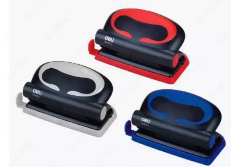 Канцелярский дырокол "Deli", с двумя отверстиями, 10 листов (Арт. - 0112)