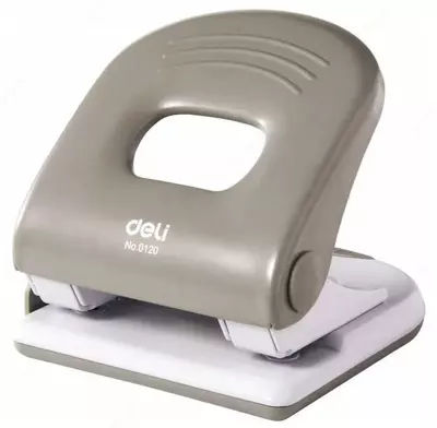 Канцелярский дырокол "Deli", с двумя отверстиями, 25 листов (Арт. - 0120-gr)