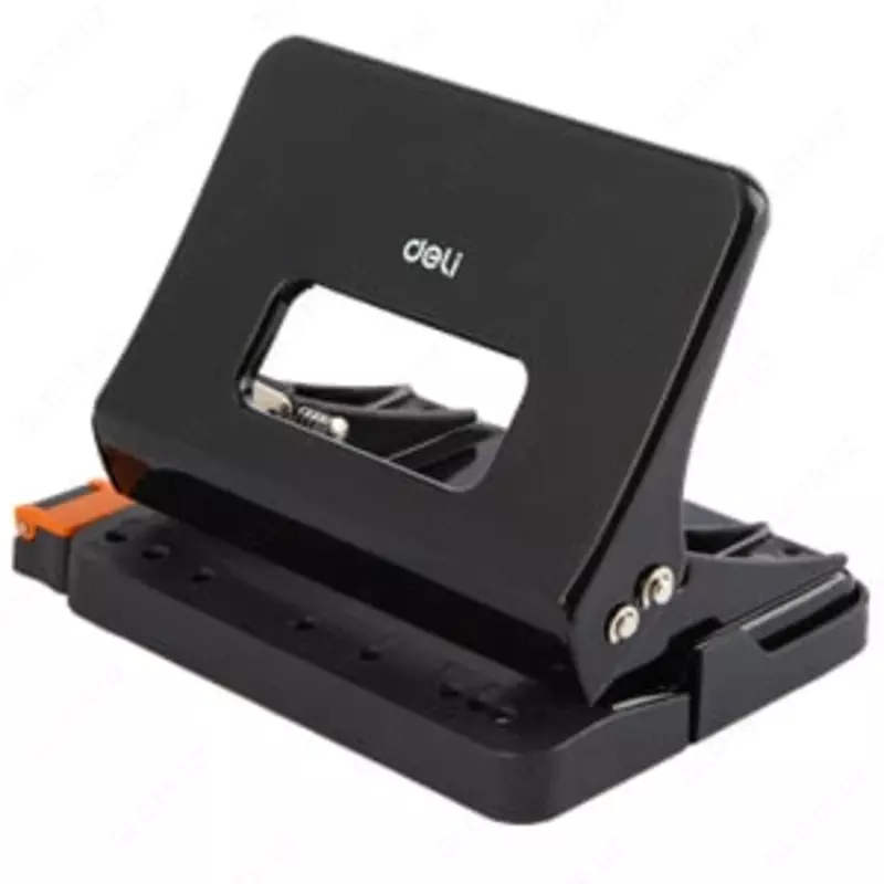 Канцелярский дырокол "Deli PowerSaving", с двумя отверстиями, 15 листов (Арт. - 0141bk)