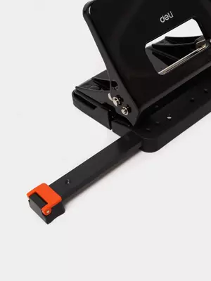 Канцелярский дырокол "Deli PowerSaving", с двумя отверстиями, 15 листов (Арт. - 0141bk)